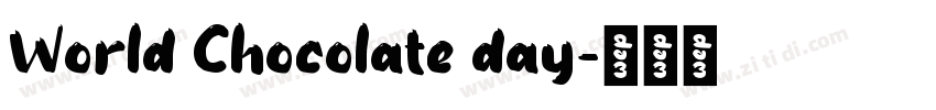 World Chocolate day字体转换